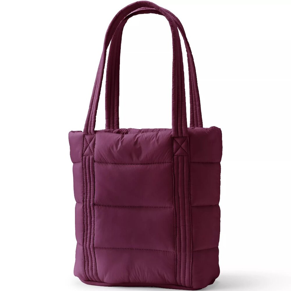 Land's End Burgundy Wanderweight Ultralight Packable Tote Bag/NWOT - Picture 3 of 13